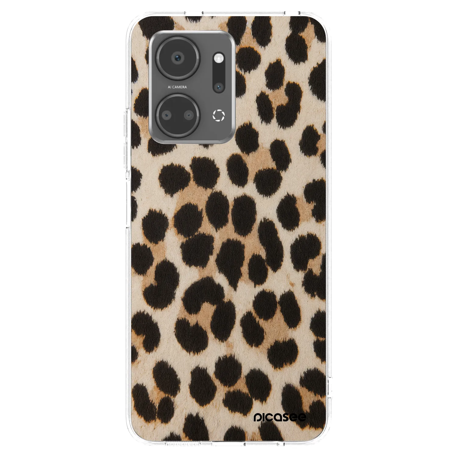 Picasee silikonska prozirna maskica za Honor X7a - Brown Tiger