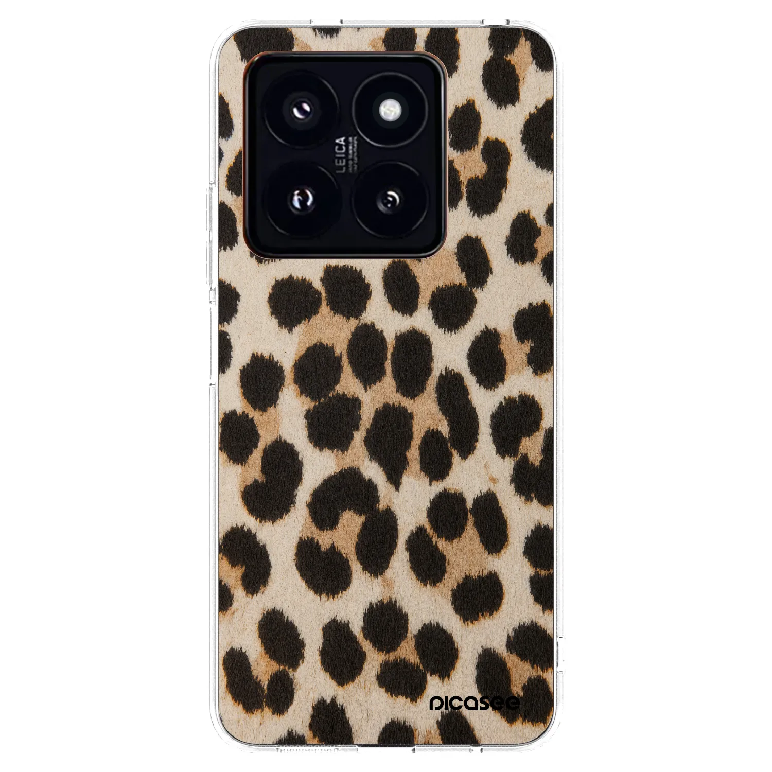 Picasee silikonska prozirna maskica za Xiaomi 14 Pro - Brown Tiger