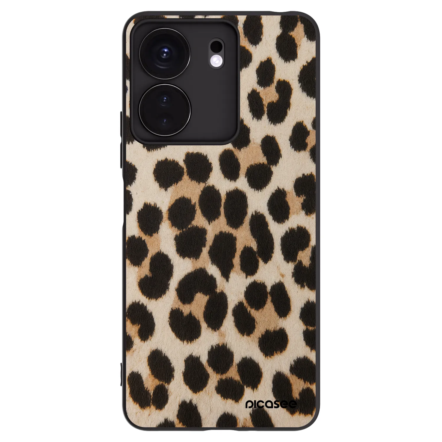 Picasee crna silikonska maskica za Xiaomi Redmi 13C 4G - Brown Tiger