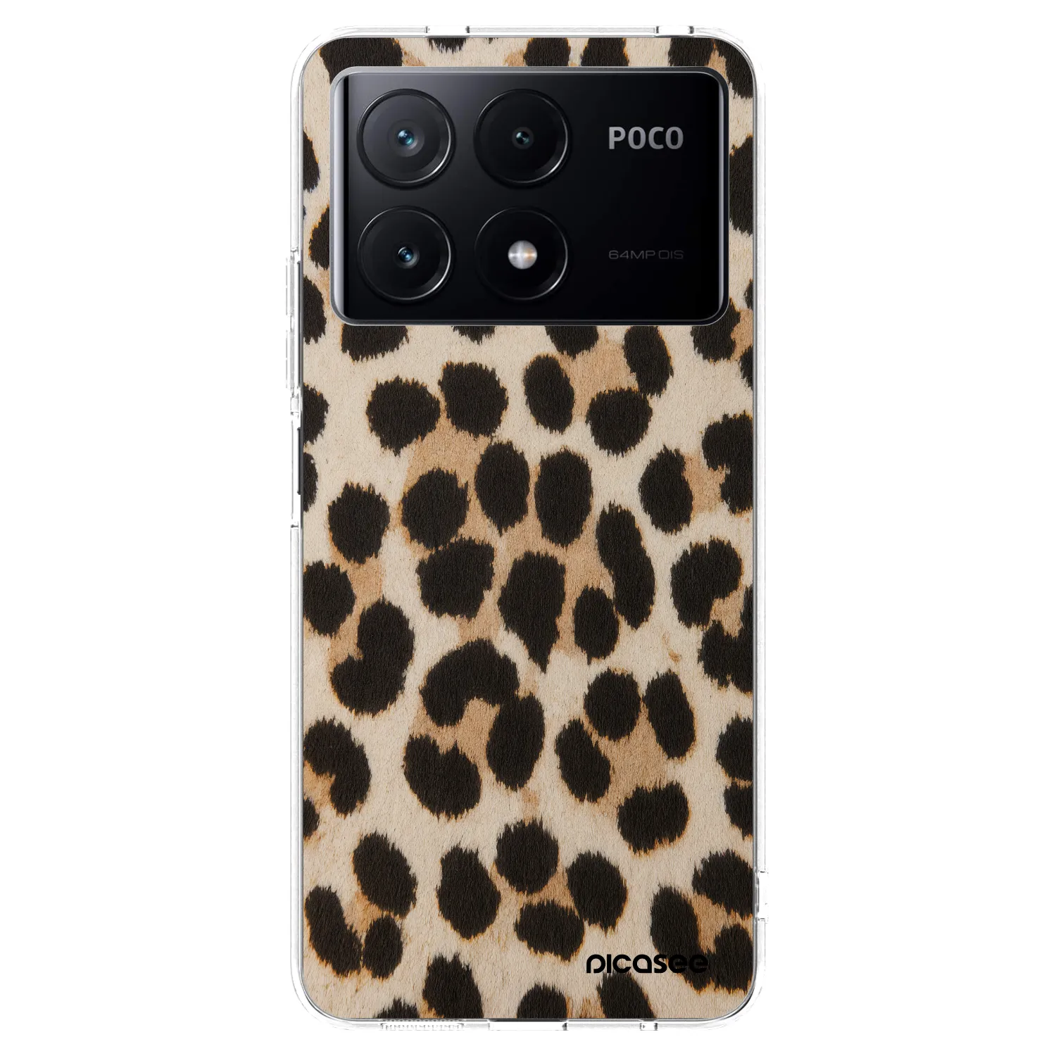 Picasee silikonska prozirna maskica za Xiaomi Poco X6 Pro - Brown Tiger