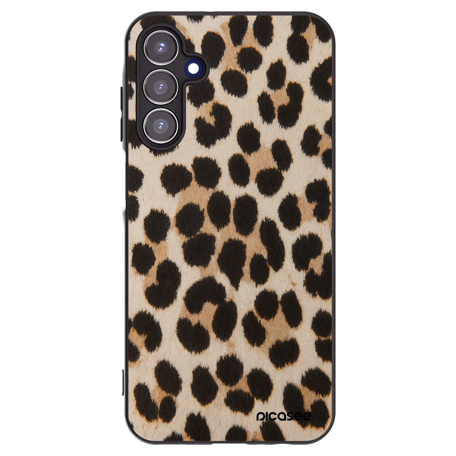 Picasee crna silikonska maskica za Samsung Galaxy A15 A155F 4G - Brown Tiger