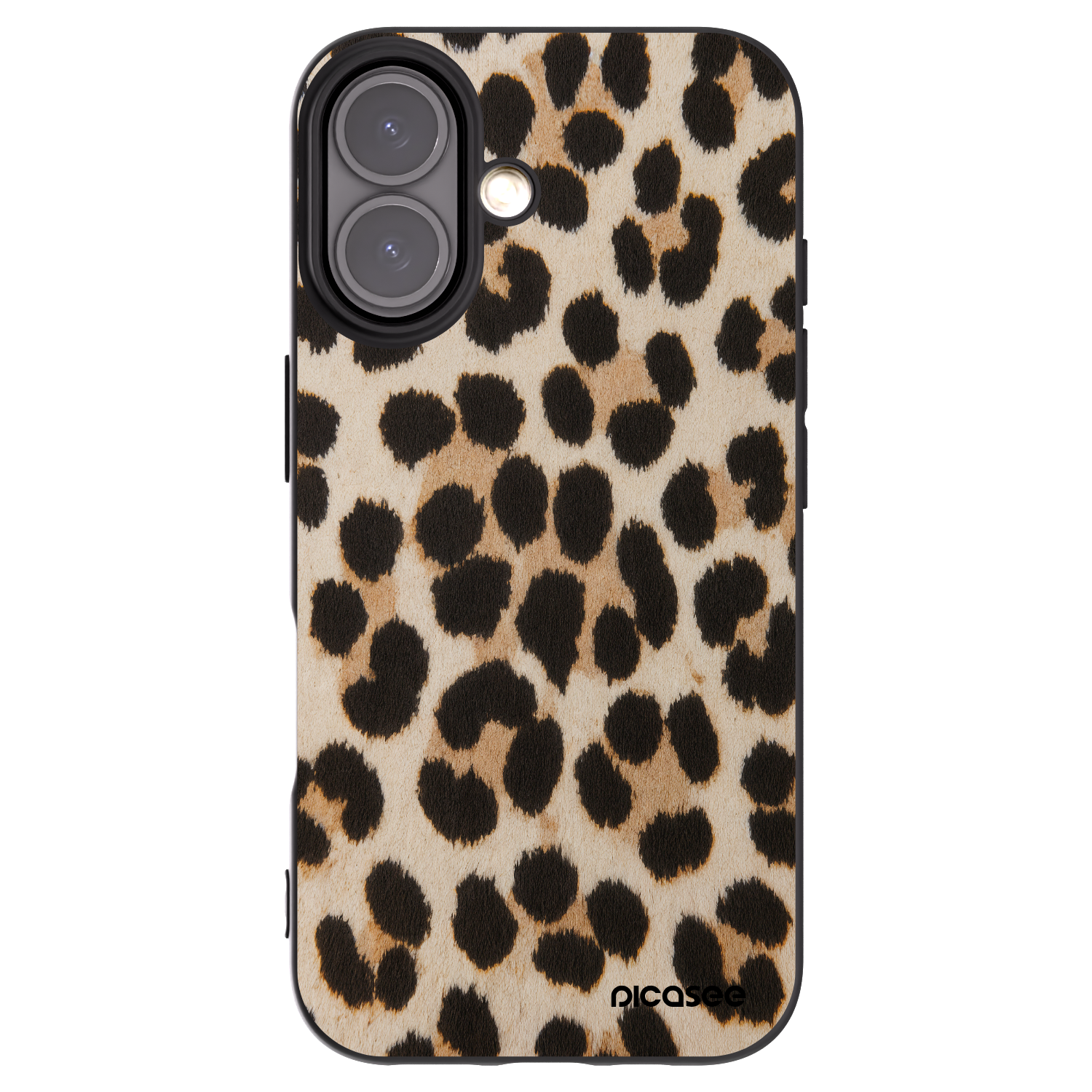 Picasee crna silikonska maskica za Apple iPhone 16 - Brown Tiger