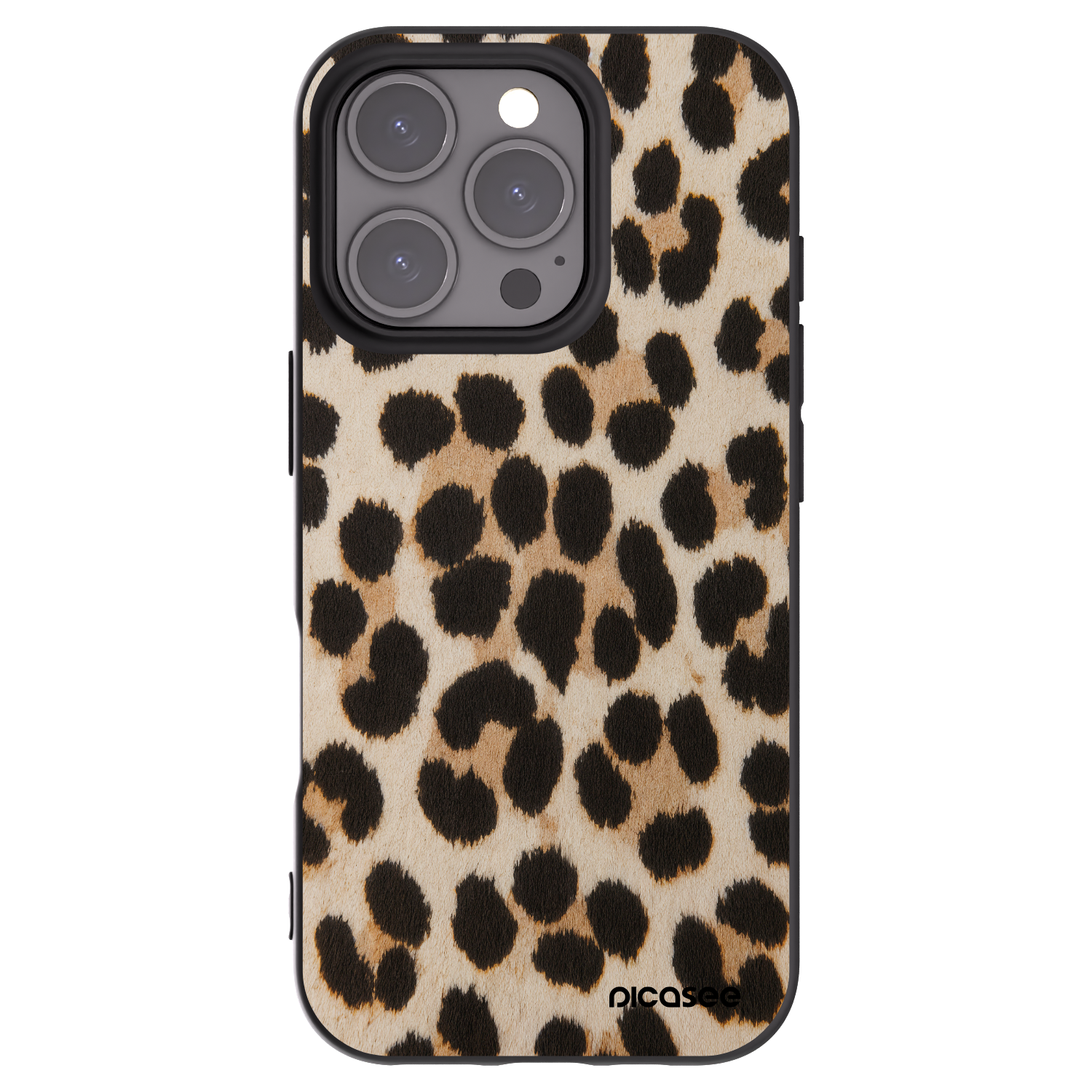 Picasee crna silikonska maskica za Apple iPhone 16 Pro - Brown Tiger