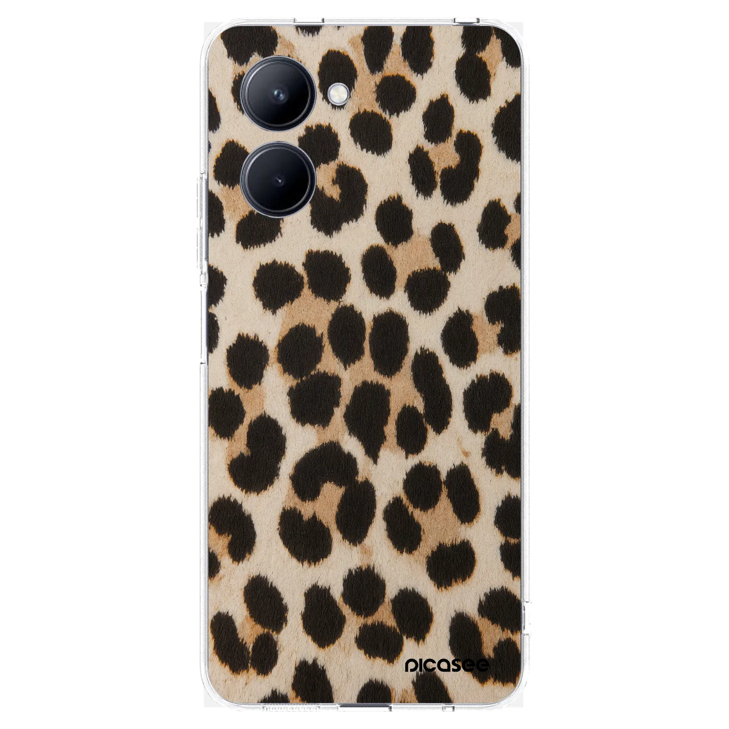 Picasee silikonska prozirna maskica za Realme C33 (2023) - Brown Tiger