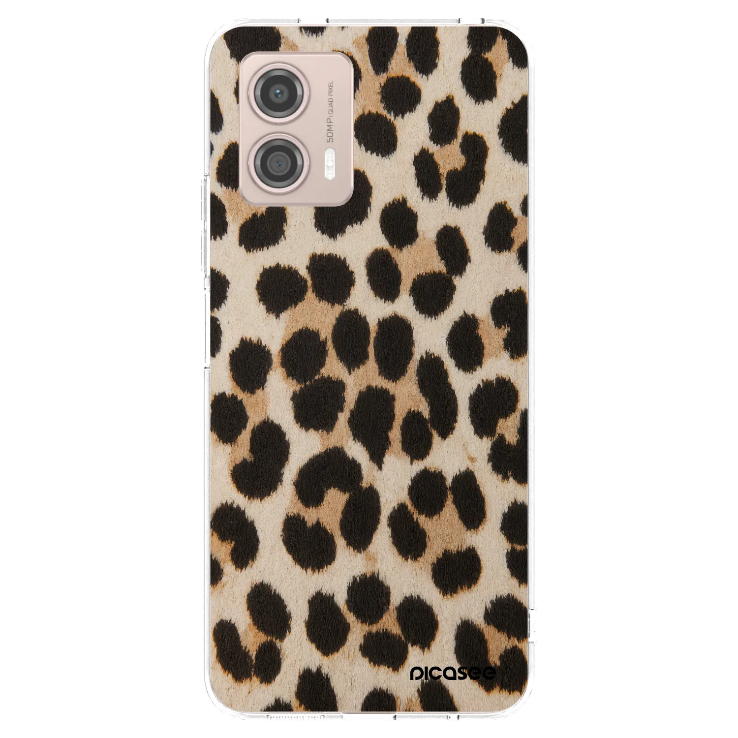 Picasee silikonska prozirna maskica za Motorola Moto G53 5G - Brown Tiger