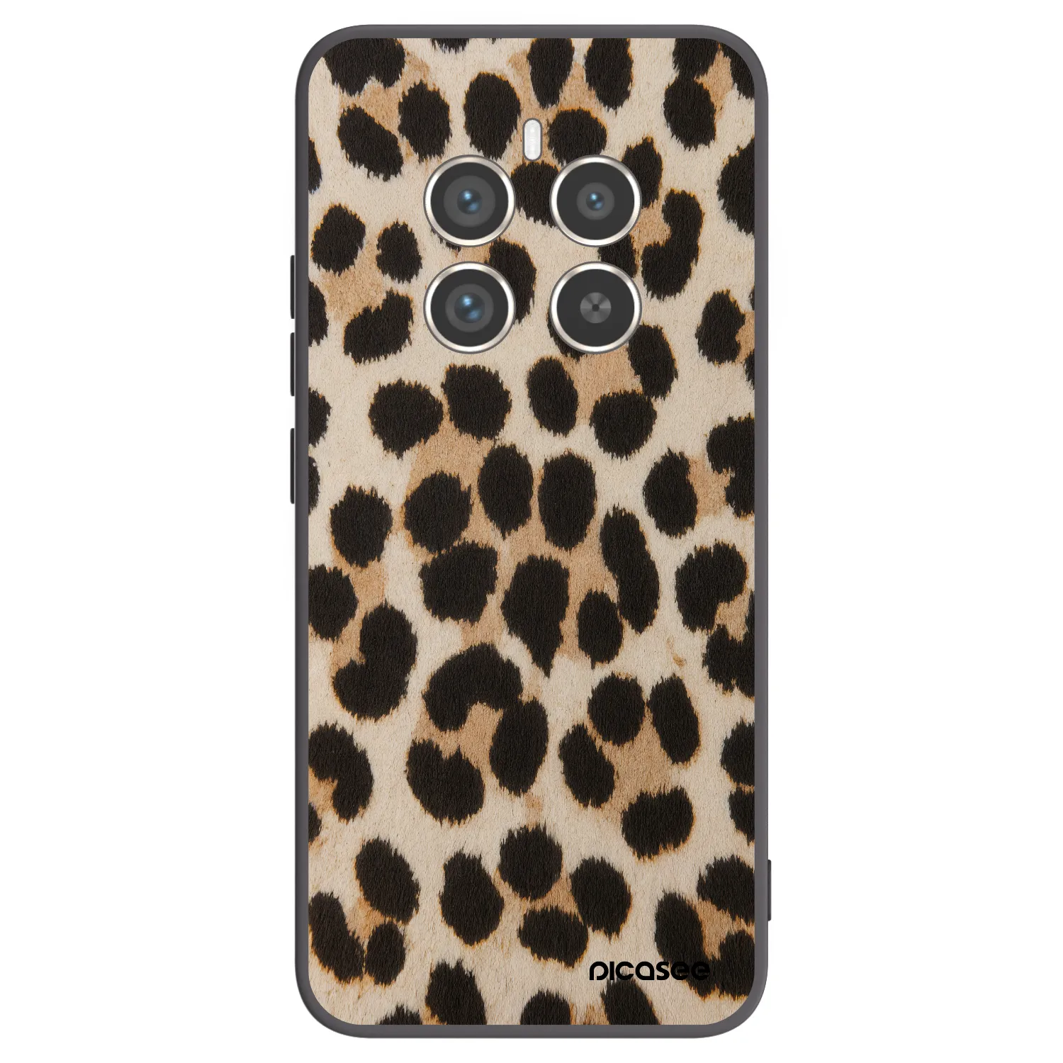 Picasee crna silikonska maskica za Realme 12 Pro 5G - Brown Tiger