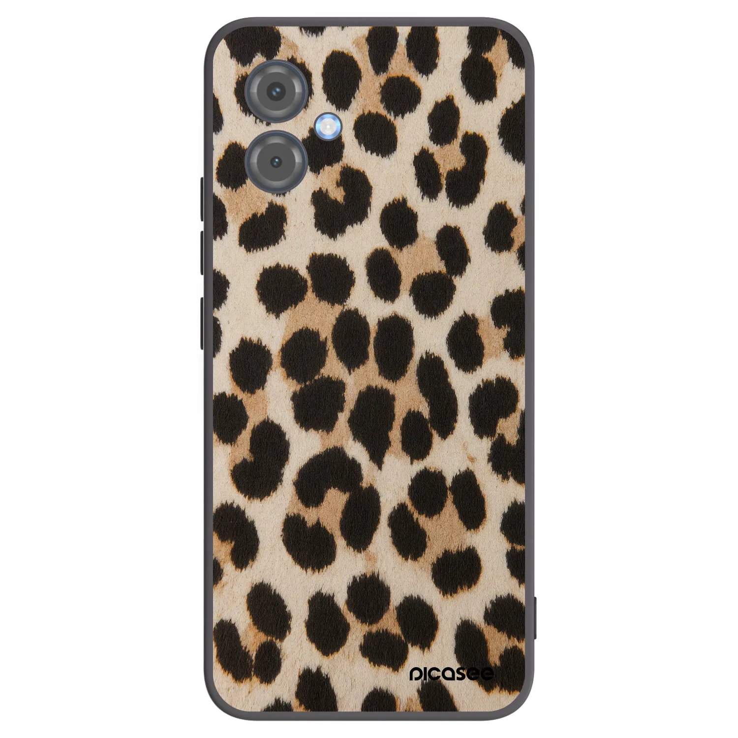Picasee crna silikonska maskica za Motorola Moto G14 - Brown Tiger