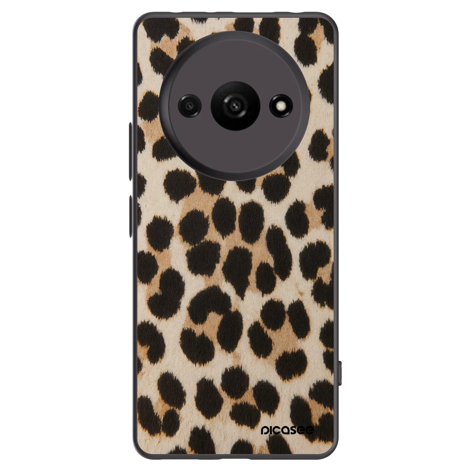 Picasee crna silikonska maskica za Xiaomi Redmi A3 - Brown Tiger
