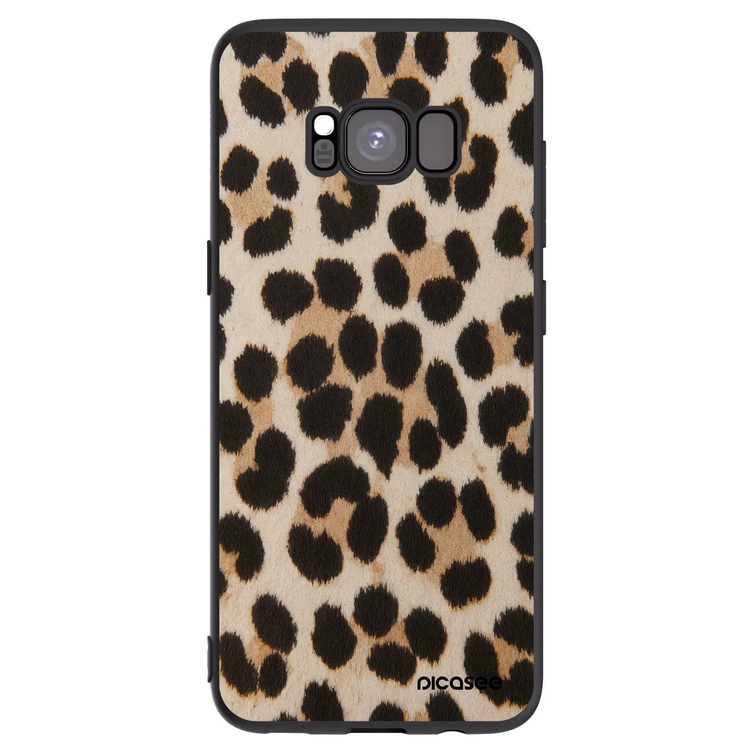 Picasee crna silikonska maskica za Samsung Galaxy S8 G950F - Brown Tiger