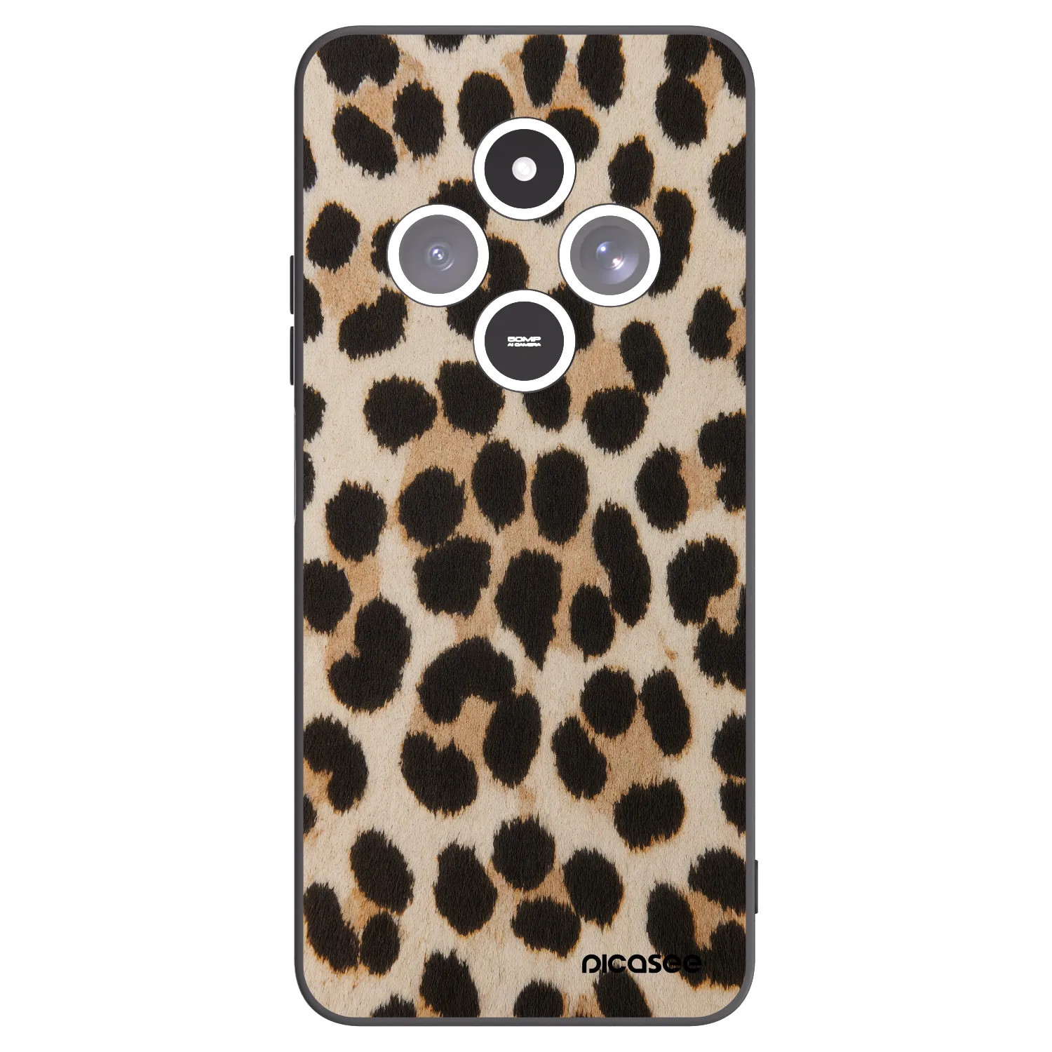 Picasee crna silikonska maskica za Xiaomi Redmi 14C - Brown Tiger