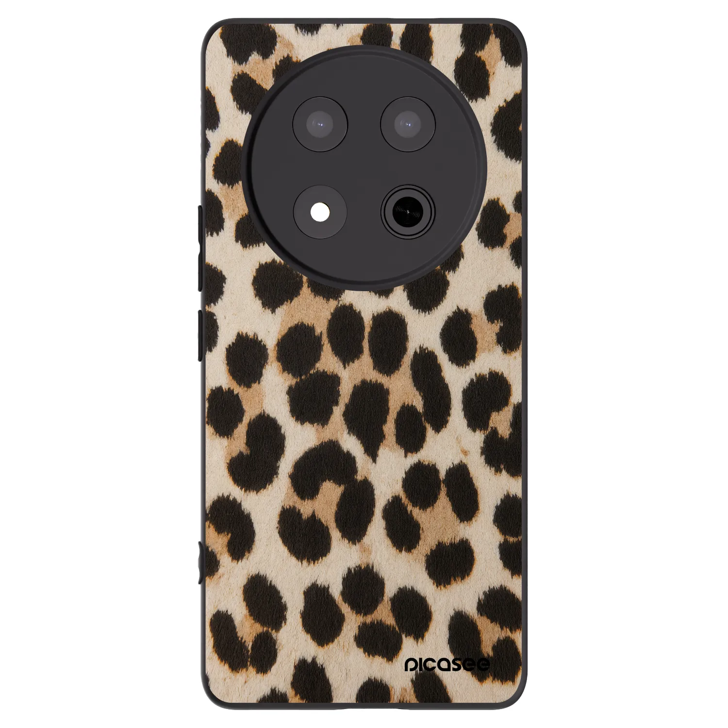 Picasee crna silikonska maskica za Honor Magic7 Lite 5G - Brown Tiger