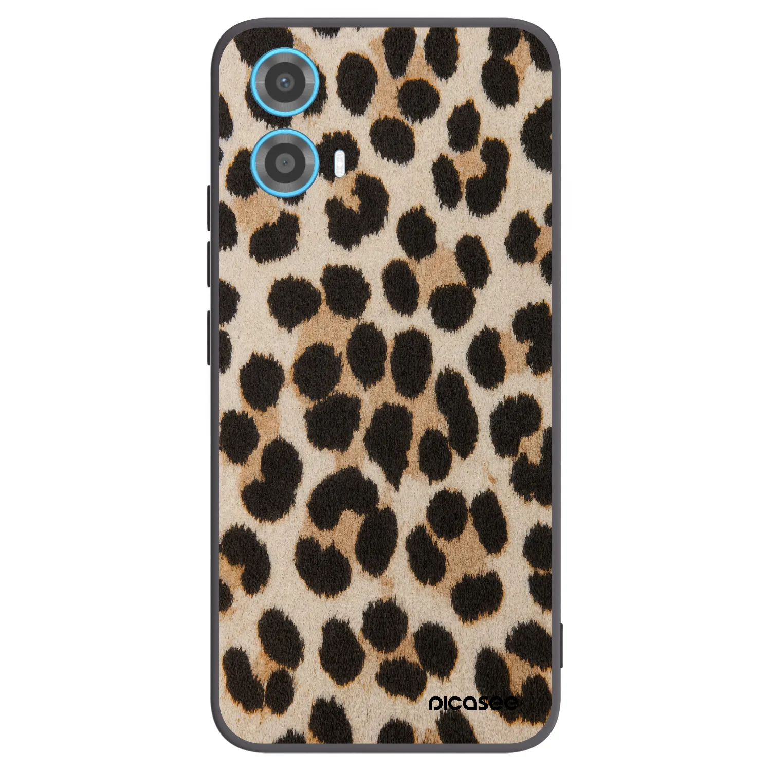 Picasee crna silikonska maskica za Motorola Moto G34 5G - Brown Tiger