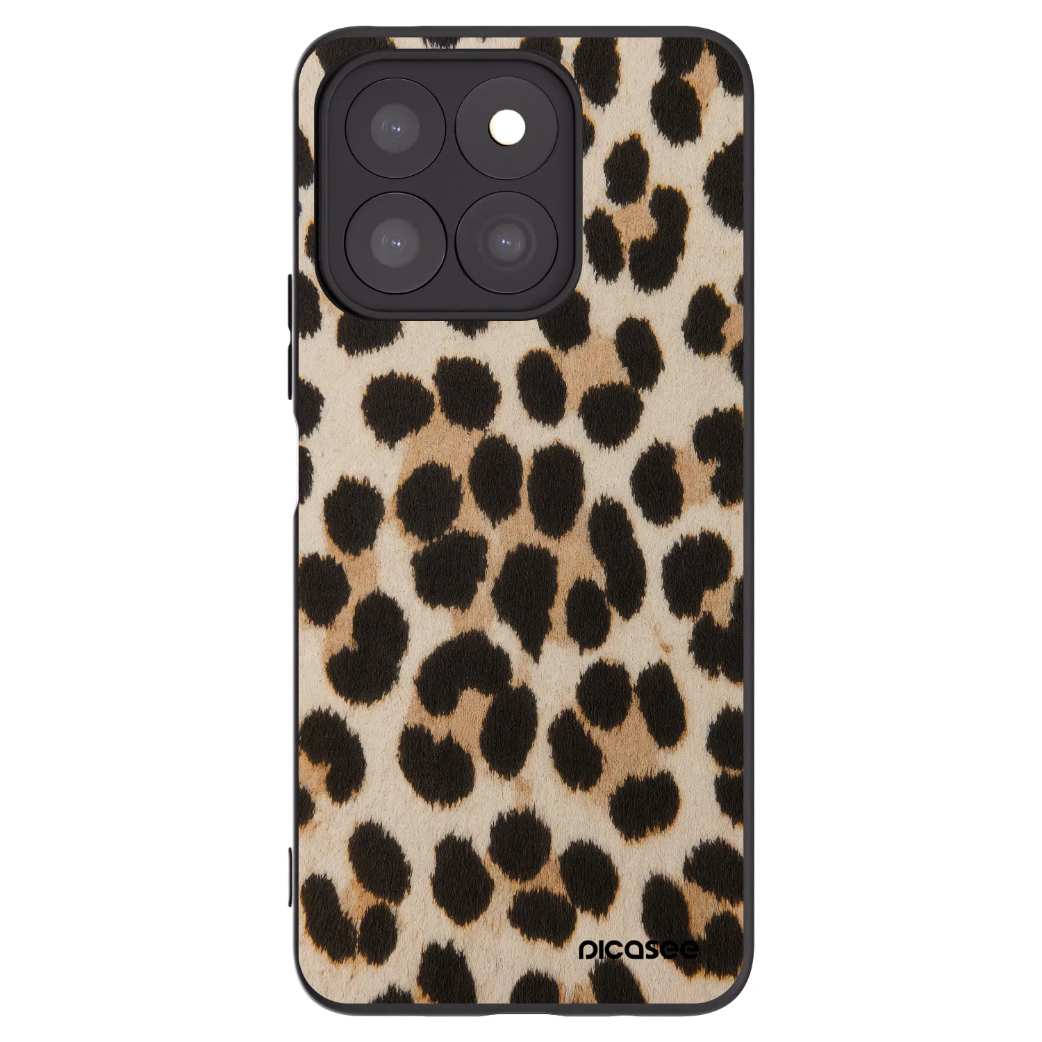 Picasee crna silikonska maskica za Honor X8c - Brown Tiger