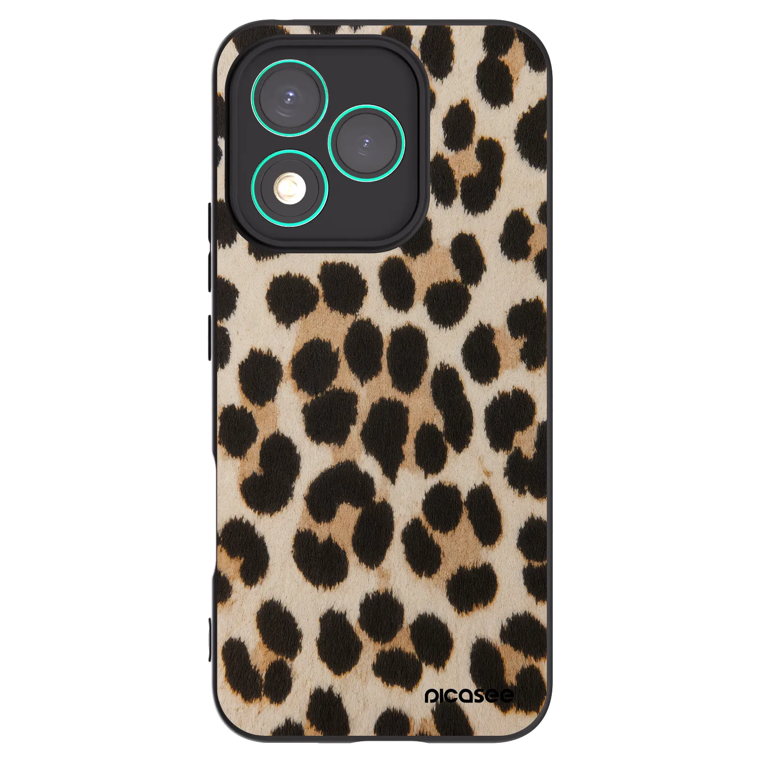 Picasee crna silikonska maskica za Honor 400 Lite 5G - Brown Tiger