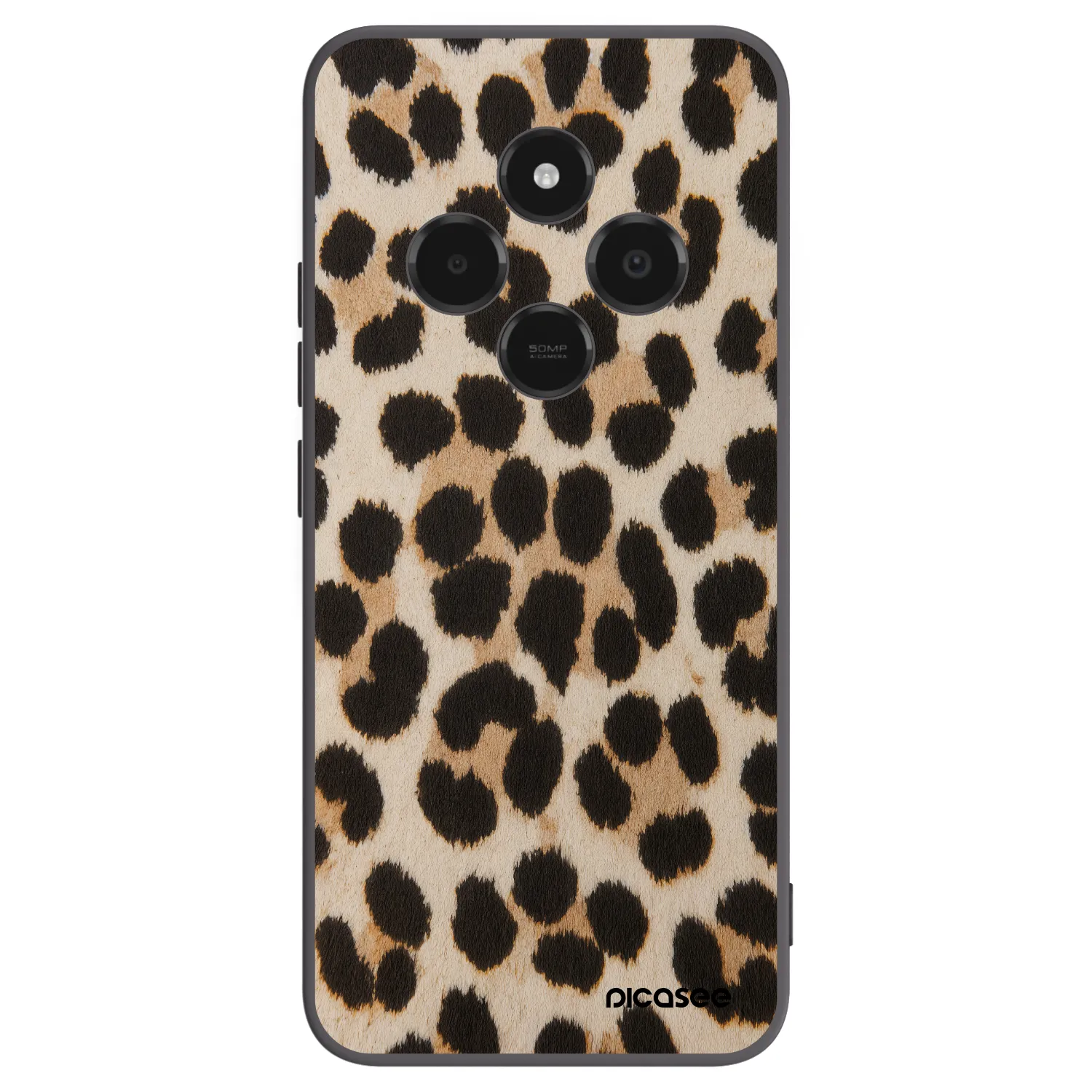 Picasee crna silikonska maskica za Xiaomi Poco C75 - Brown Tiger