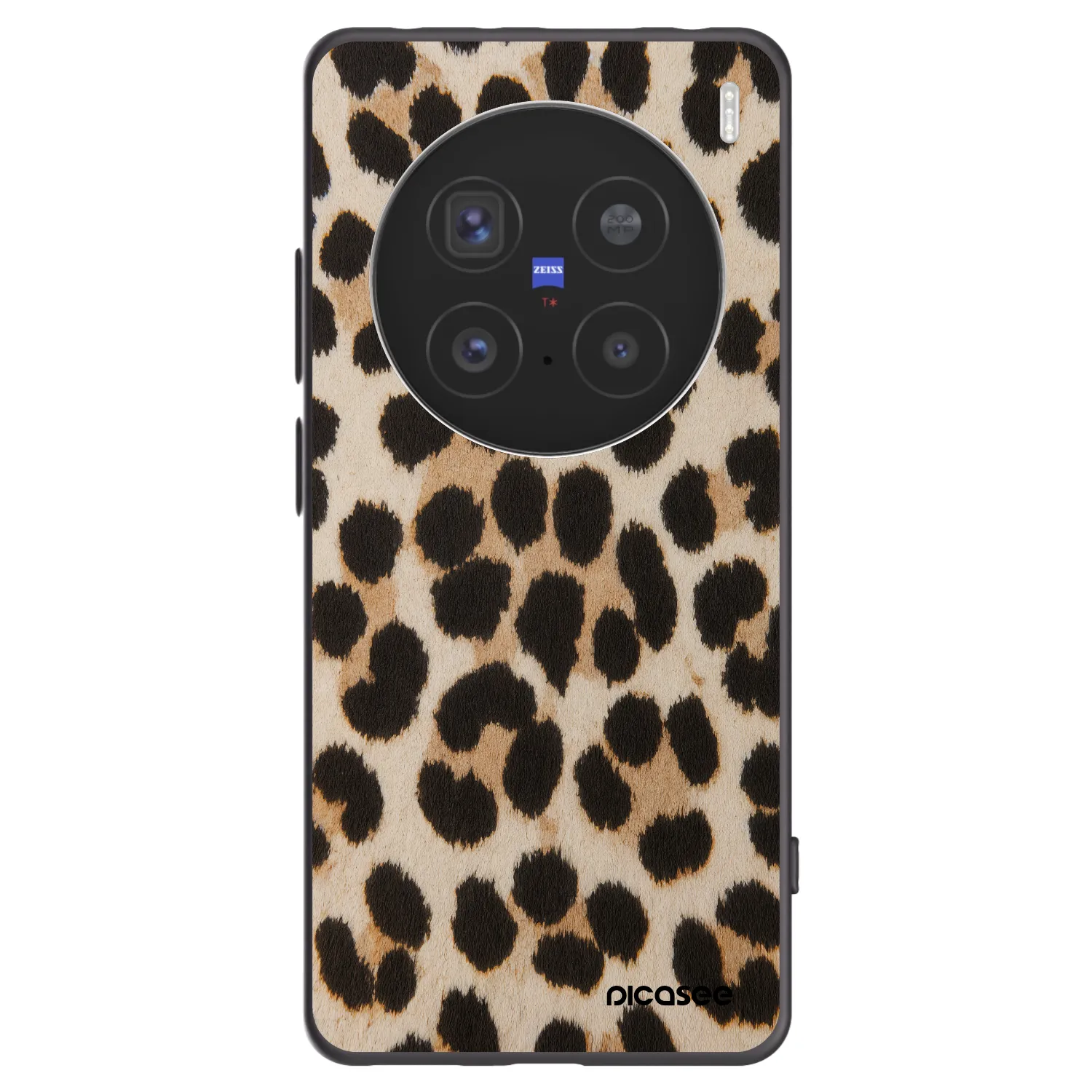 Picasee crna silikonska maskica za Vivo X200 Pro - Brown Tiger