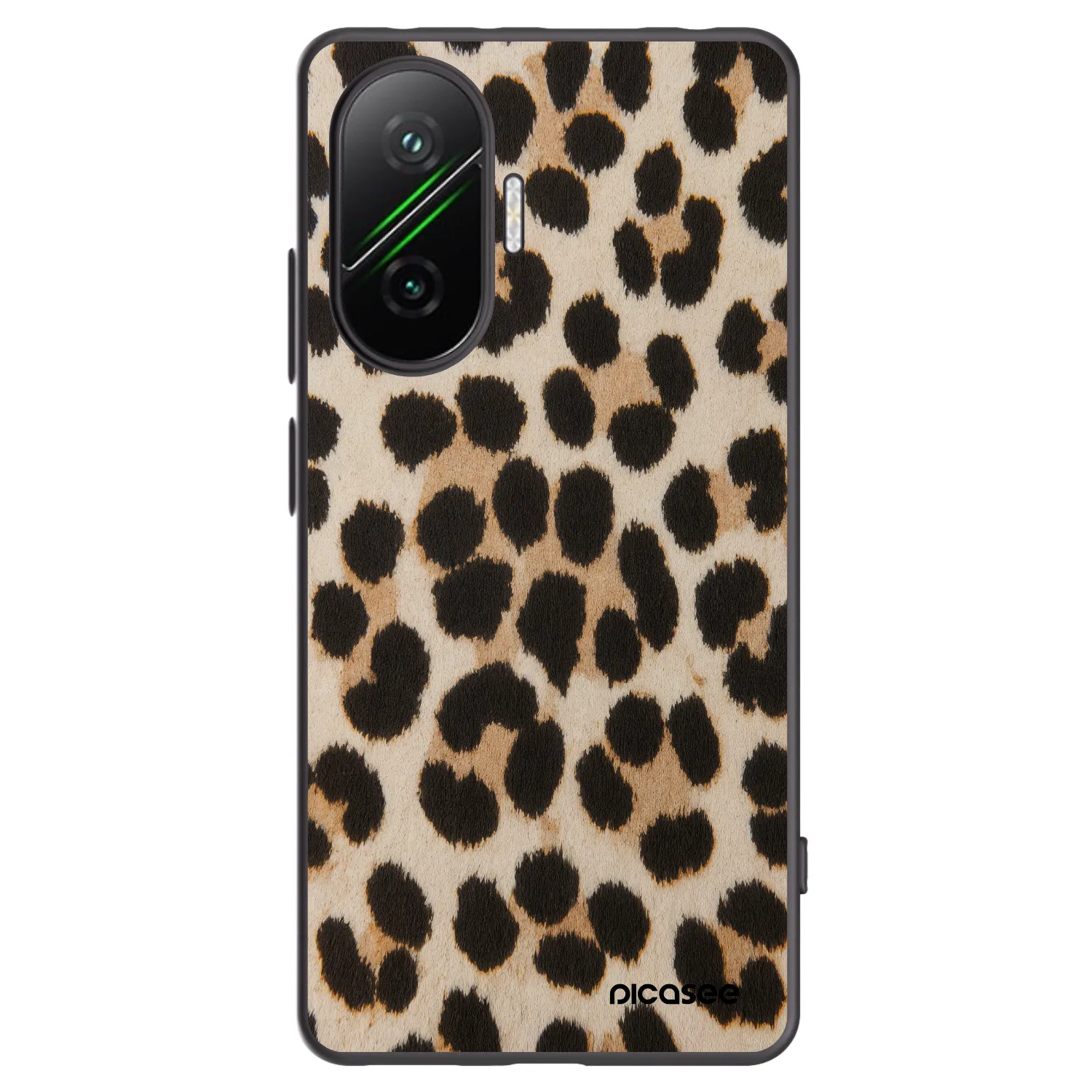 Picasee crna silikonska maskica za Xiaomi Poco F7 5G - Brown Tiger