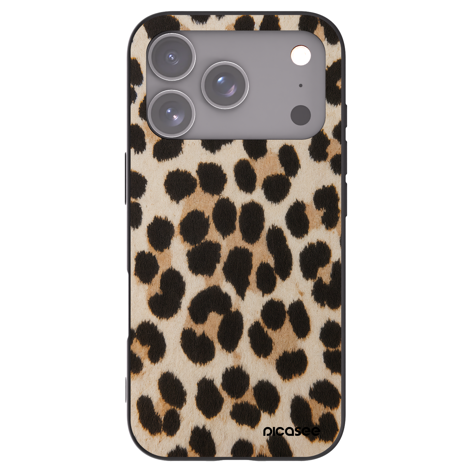 Picasee crna silikonska maskica za Apple iPhone 17 Pro - Brown Tiger