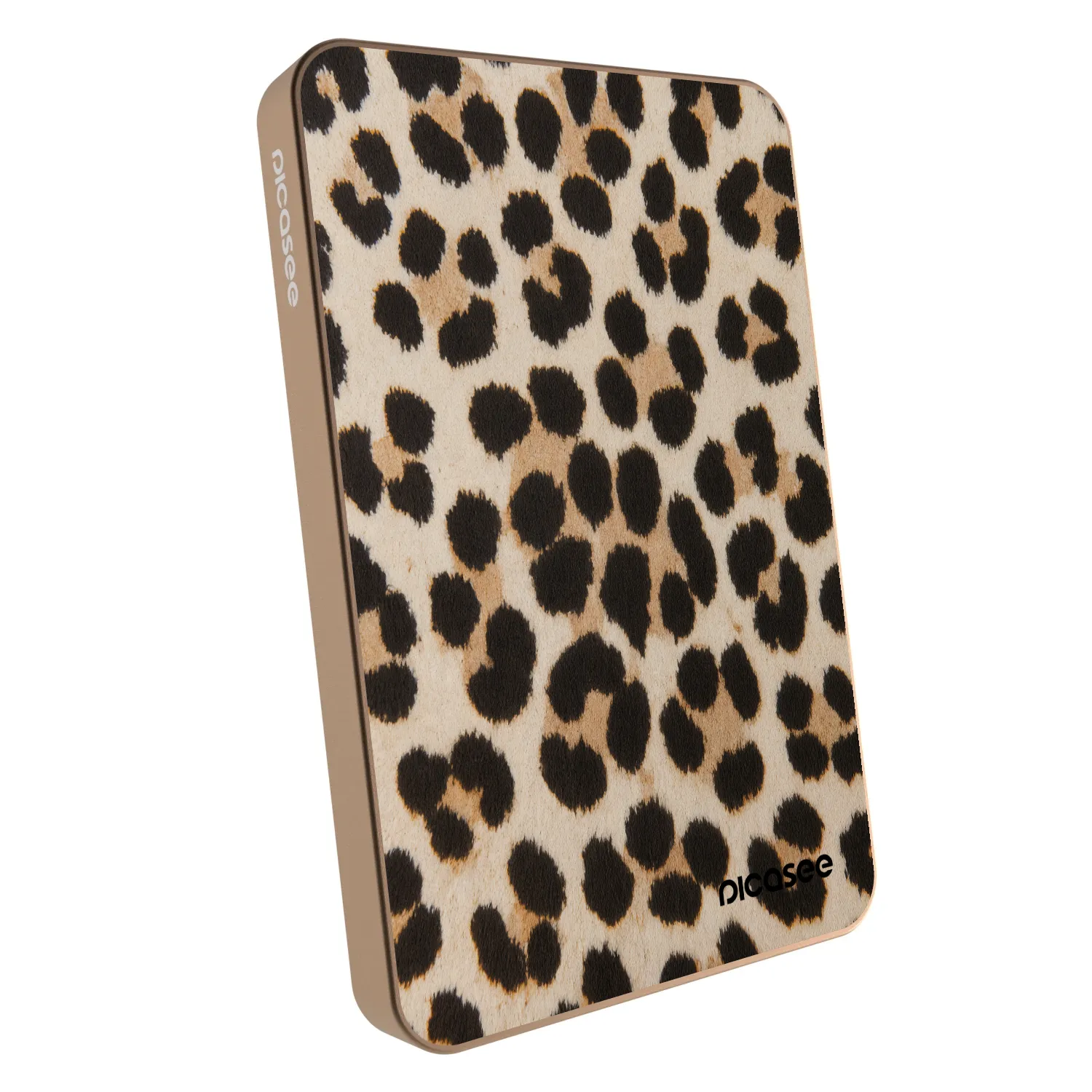 Picasee Prijenosni punjač s MagSafe 5 000 mAh Zlatni - Brown Tiger