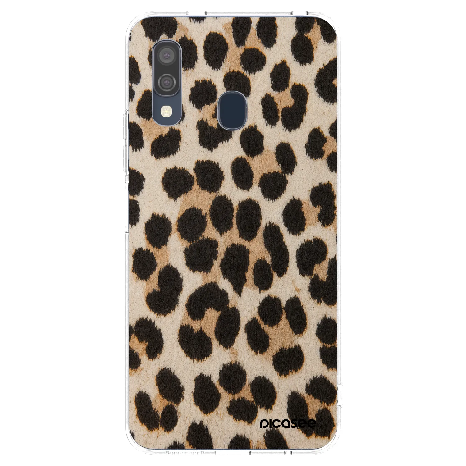 Picasee silikonska prozirna maskica za Samsung Galaxy A40 A405F - Brown Tiger
