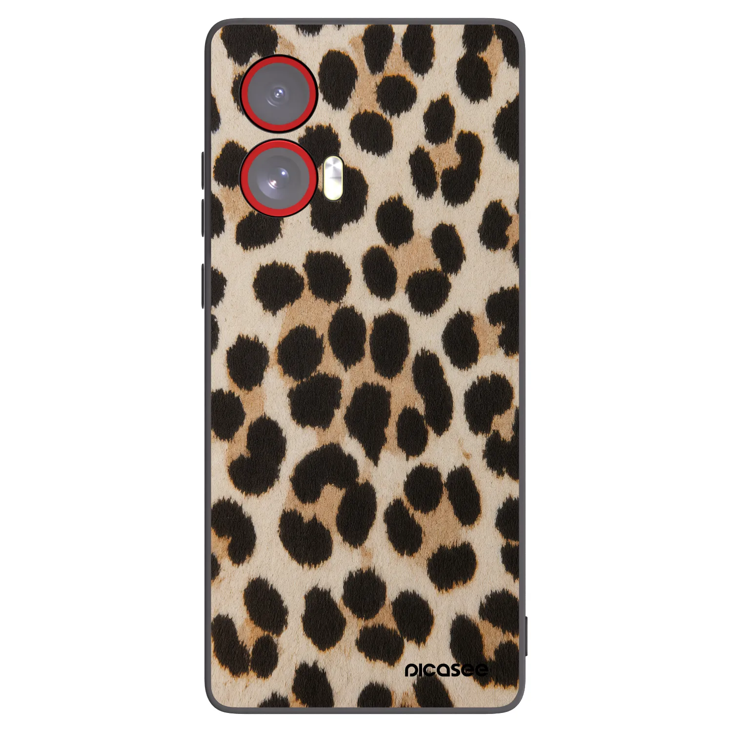 Picasee crna silikonska maskica za Motorola Edge 50 Fusion - Brown Tiger