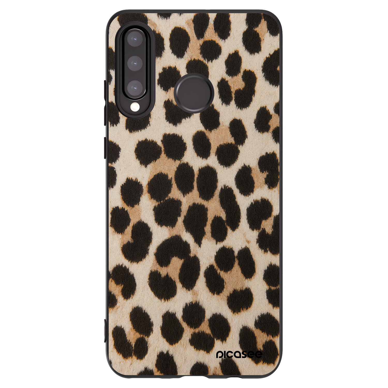 Picasee crna silikonska maskica za Huawei P30 Lite - Brown Tiger