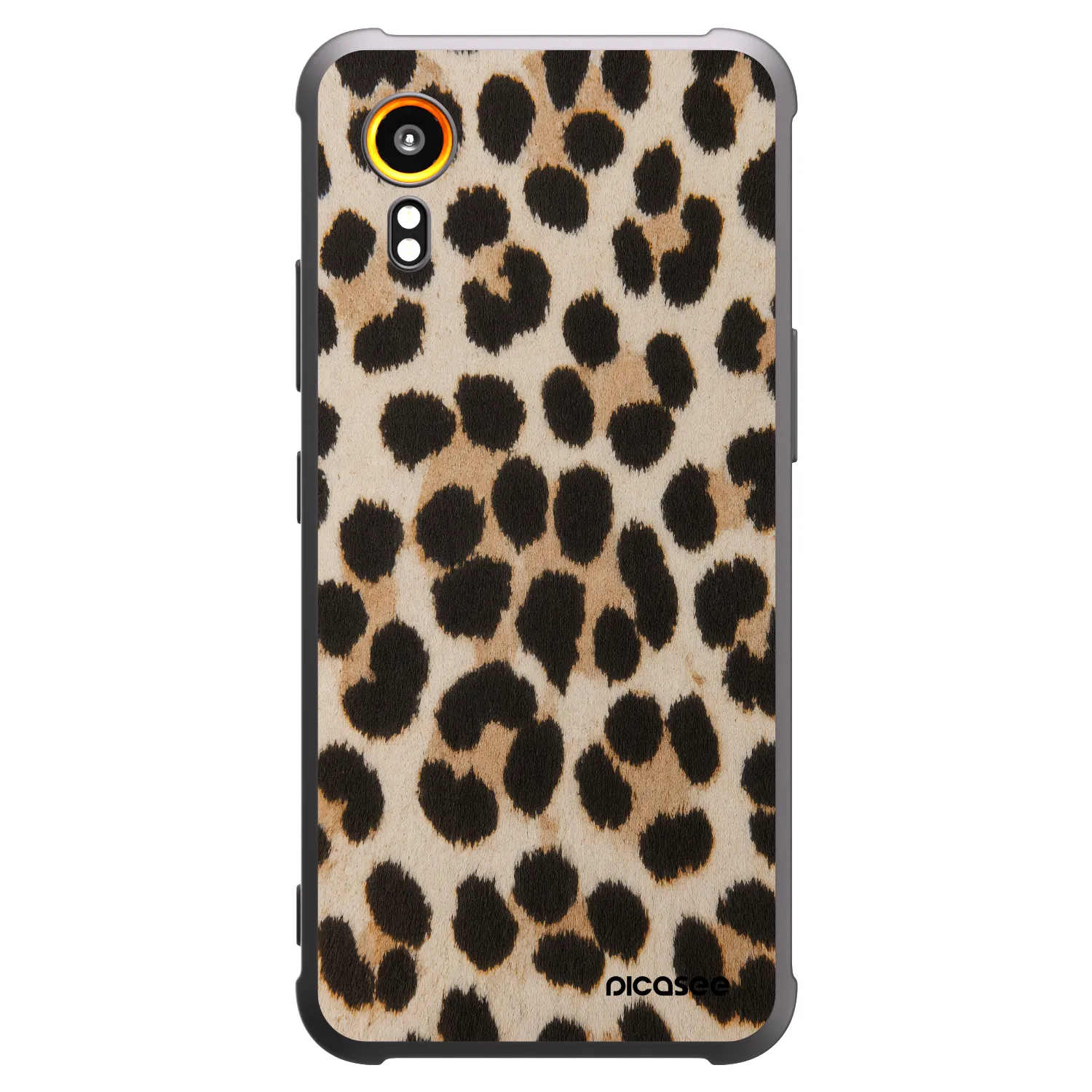 Picasee crna silikonska maskica za Samsung Galaxy Xcover 7 - Brown Tiger