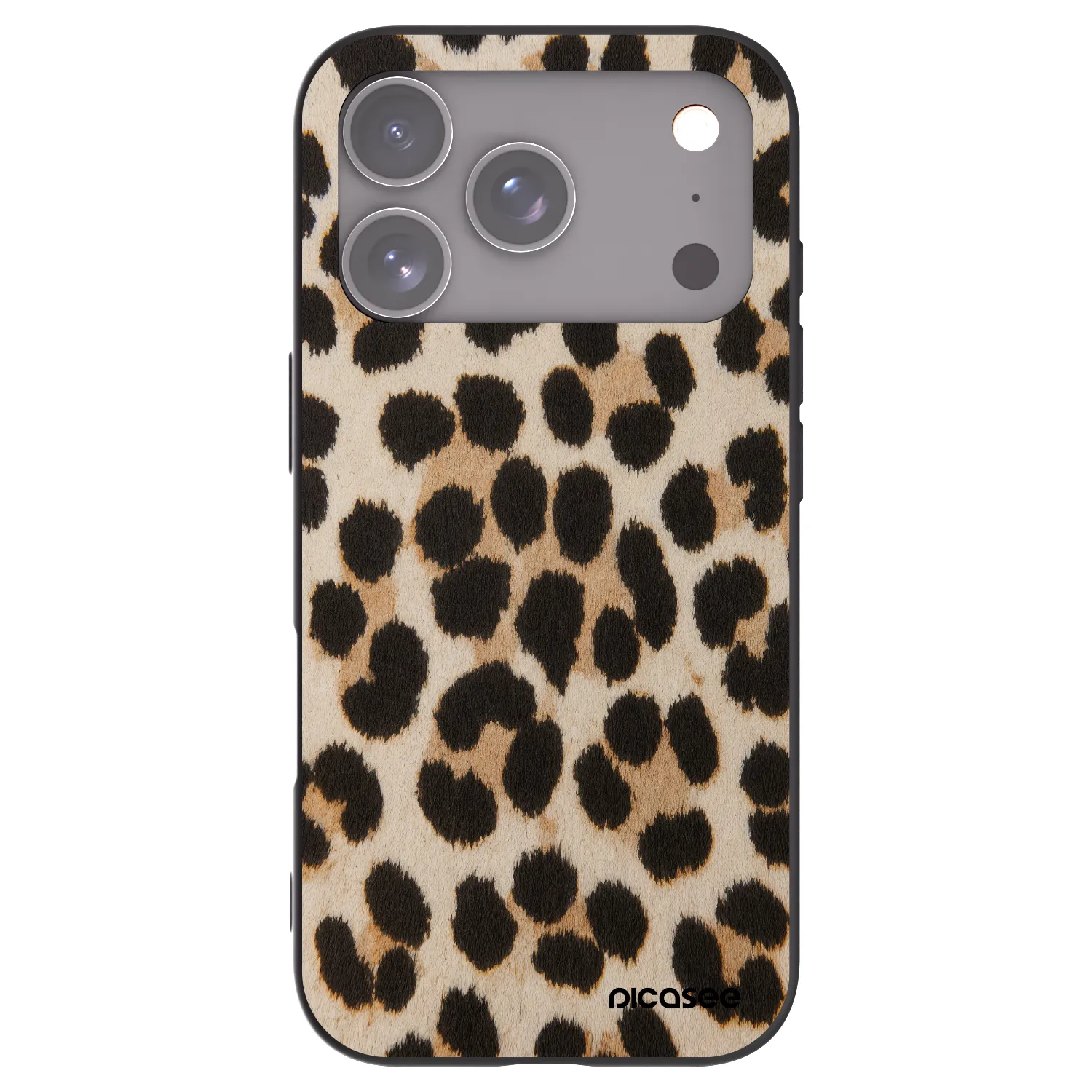 Picasee crna silikonska maskica za Apple iPhone 18 Pro - Brown Tiger