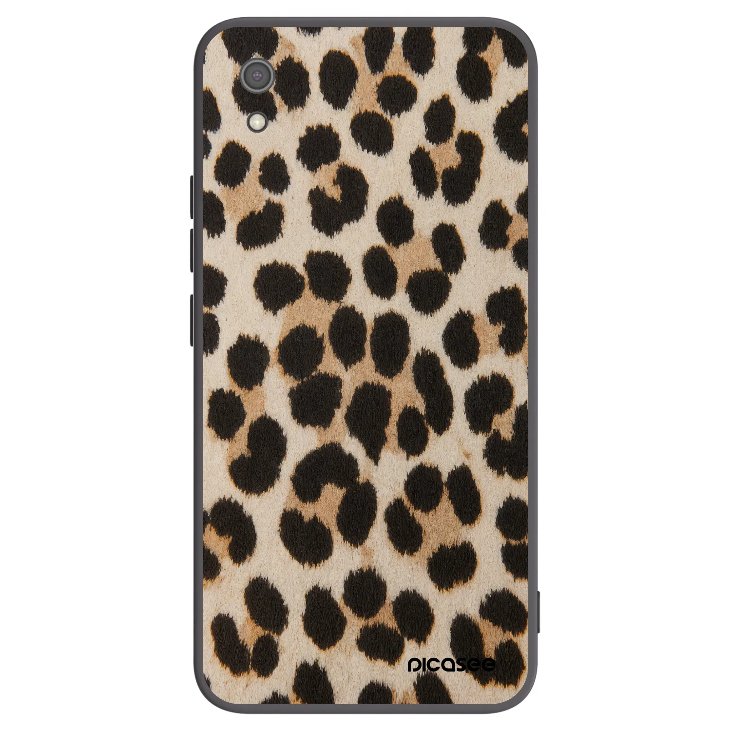 Picasee crna silikonska maskica za Xiaomi Redmi 7A - Brown Tiger