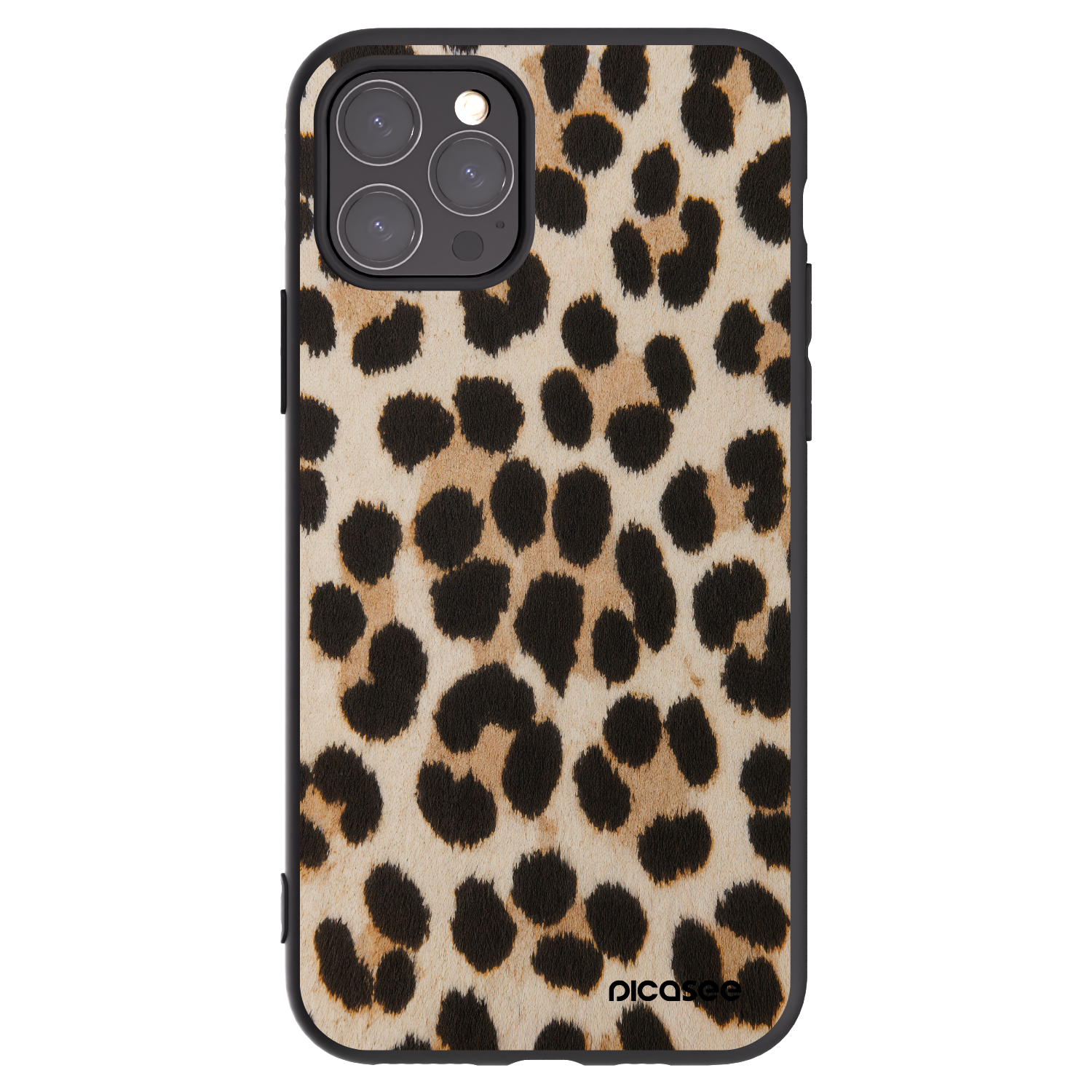 Picasee crna silikonska maskica za Apple iPhone 11 Pro - Brown Tiger