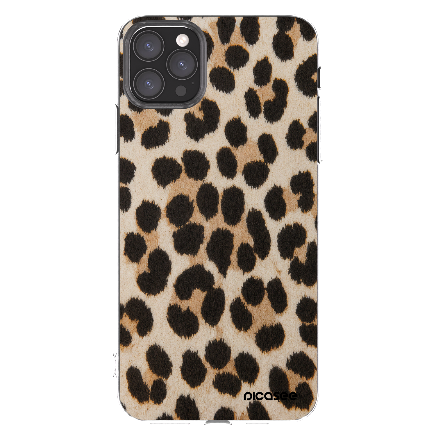 Picasee silikonska prozirna maskica za Apple iPhone 11 Pro Max - Brown Tiger