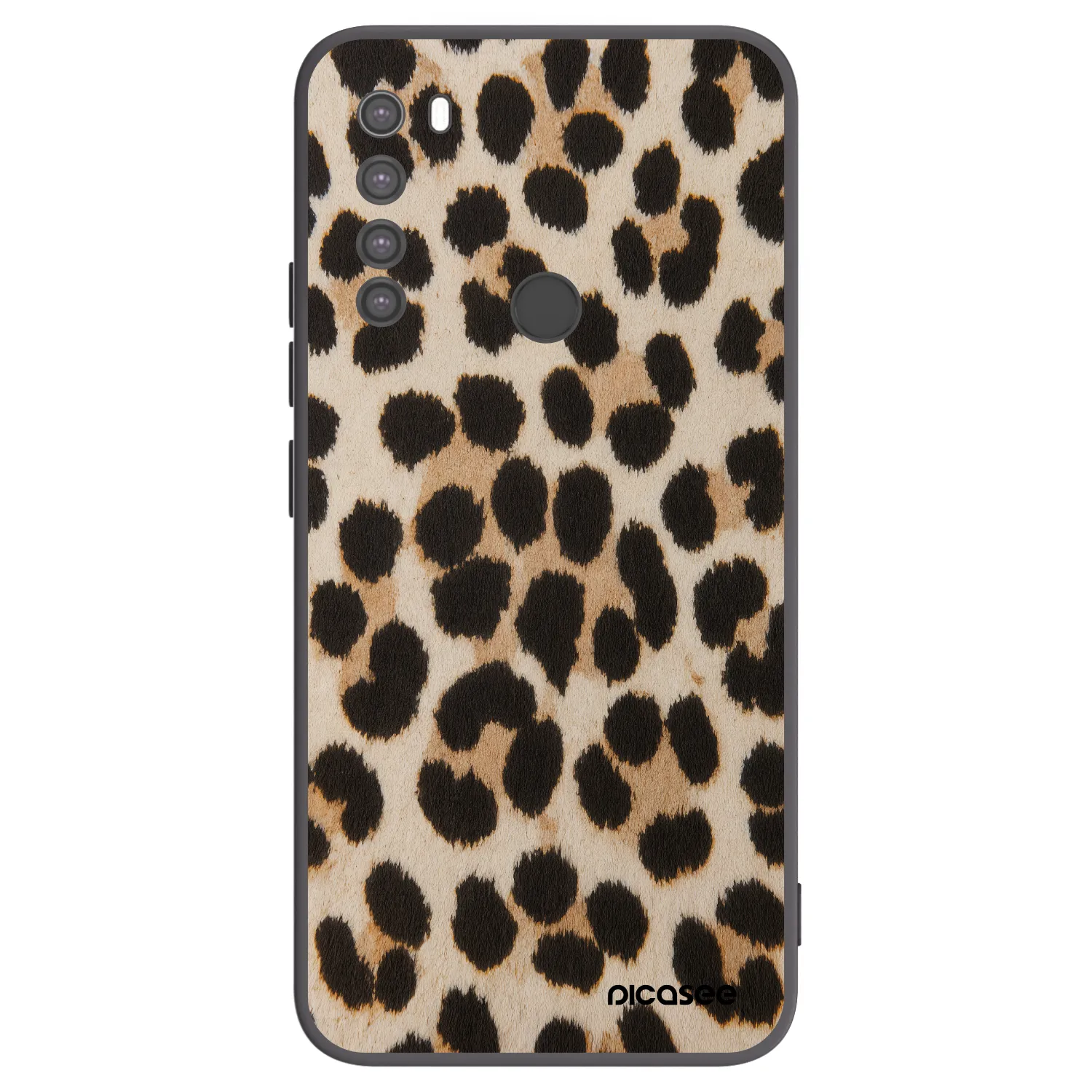 Picasee crna silikonska maskica za Xiaomi Redmi Note 8 - Brown Tiger