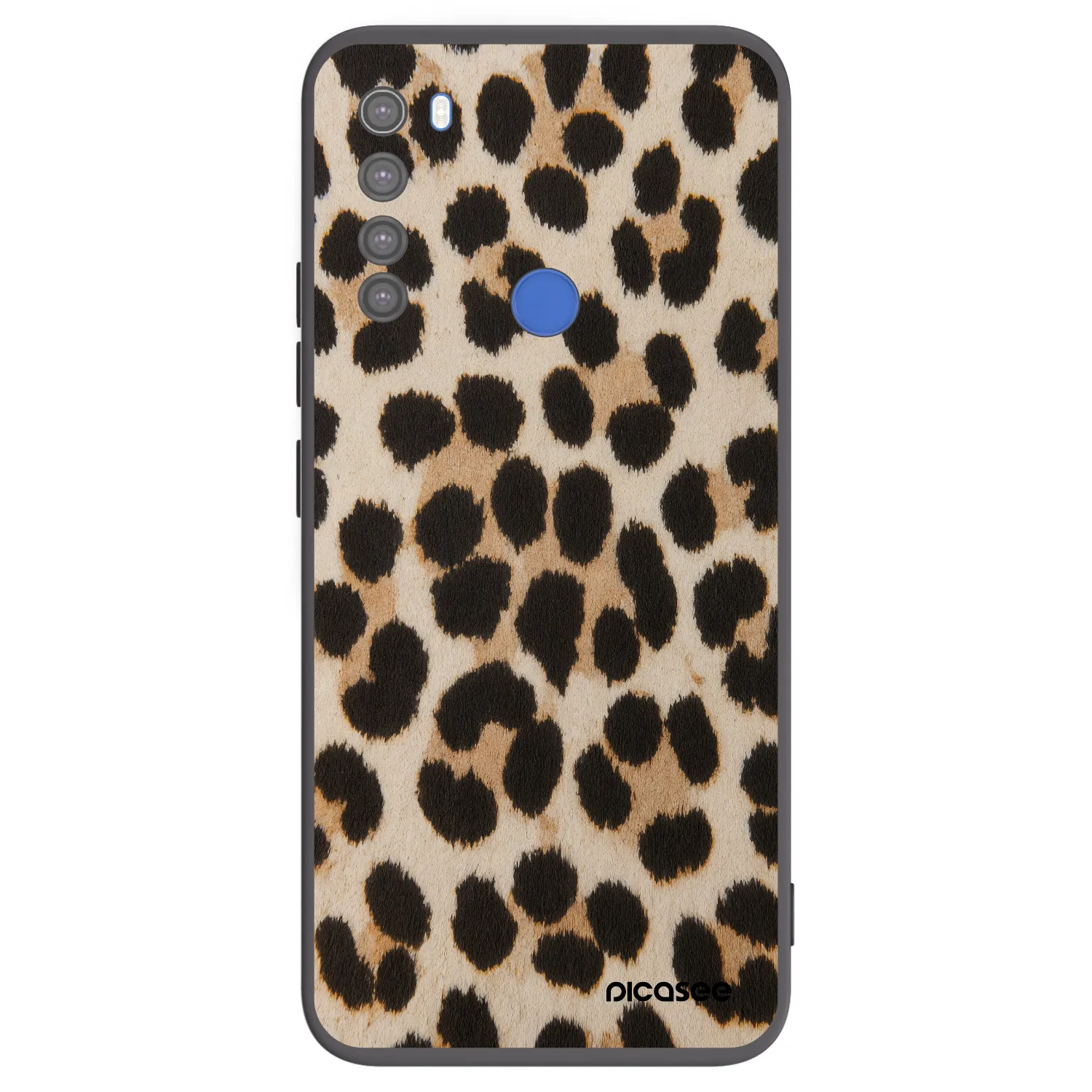 Picasee crna silikonska maskica za Xiaomi Redmi Note 8T - Brown Tiger