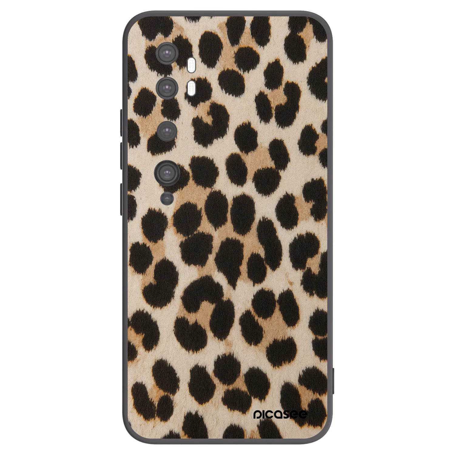 Picasee crna silikonska maskica za Xiaomi Mi Note 10 (Pro) - Brown Tiger
