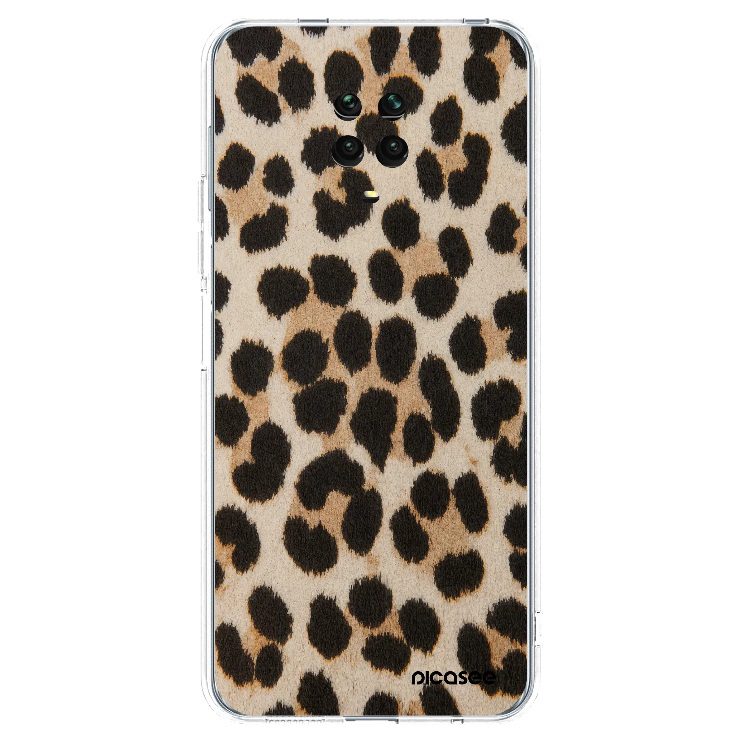 Picasee silikonska prozirna maskica za Xiaomi Redmi Note 9 Pro - Brown Tiger