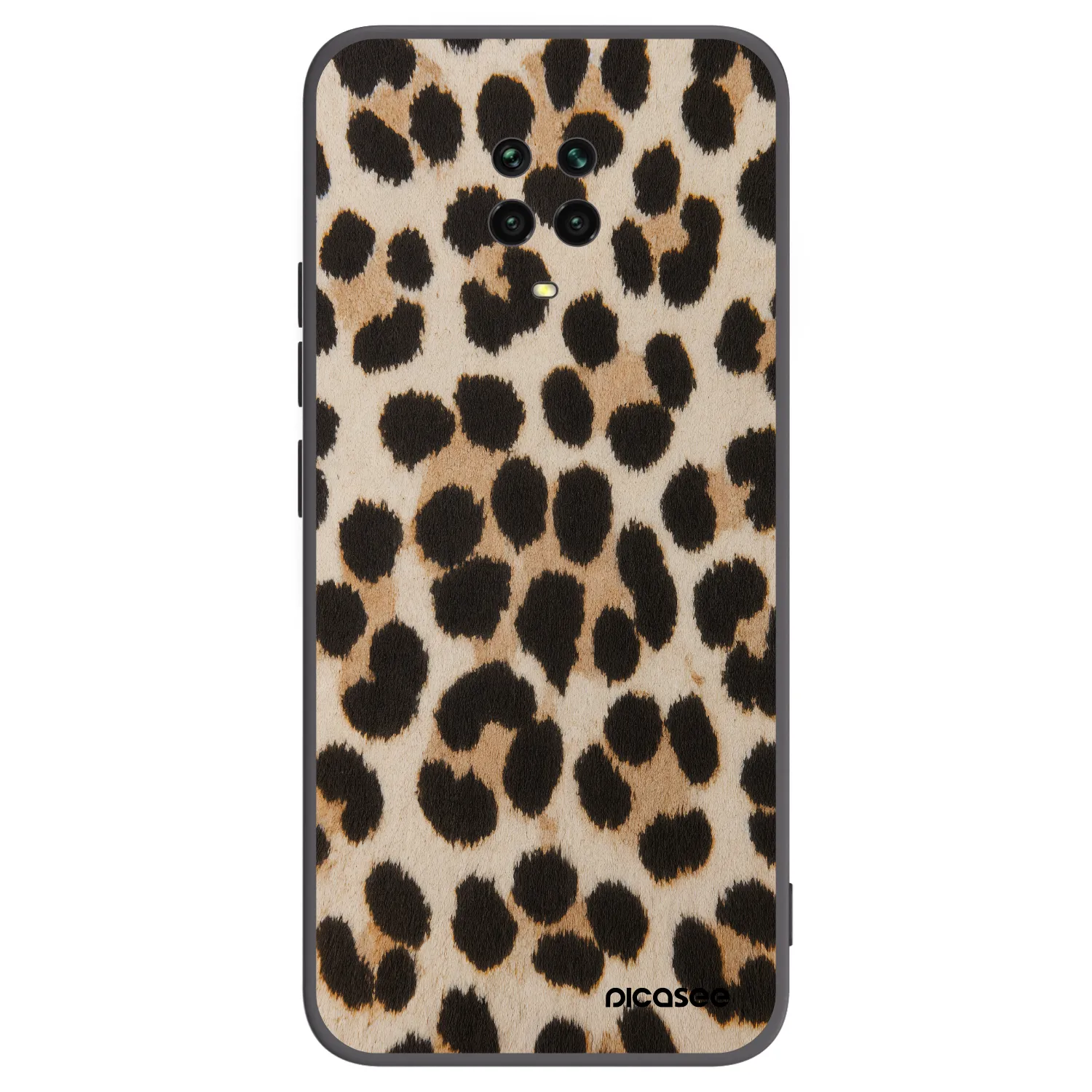 Picasee crna silikonska maskica za Xiaomi Redmi Note 9 Pro - Brown Tiger