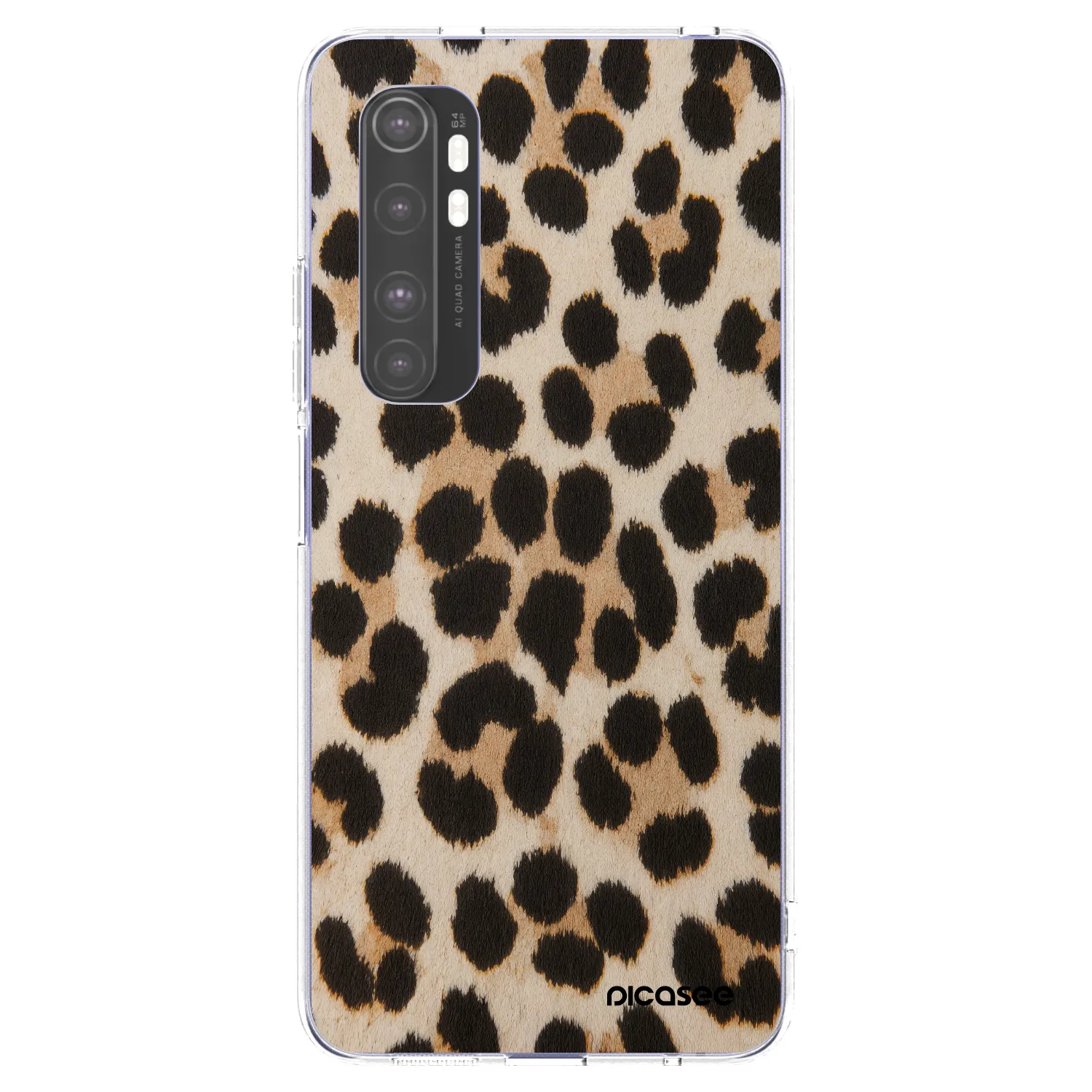 Picasee silikonska prozirna maskica za Xiaomi Mi Note 10 Lite - Brown Tiger