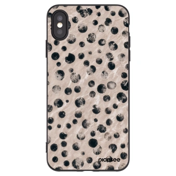 Picasee crna silikonska maskica za Apple iPhone XS Max - Inked