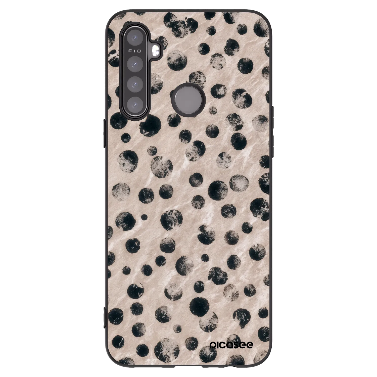 Picasee crna silikonska maskica za Realme 5 - Inked