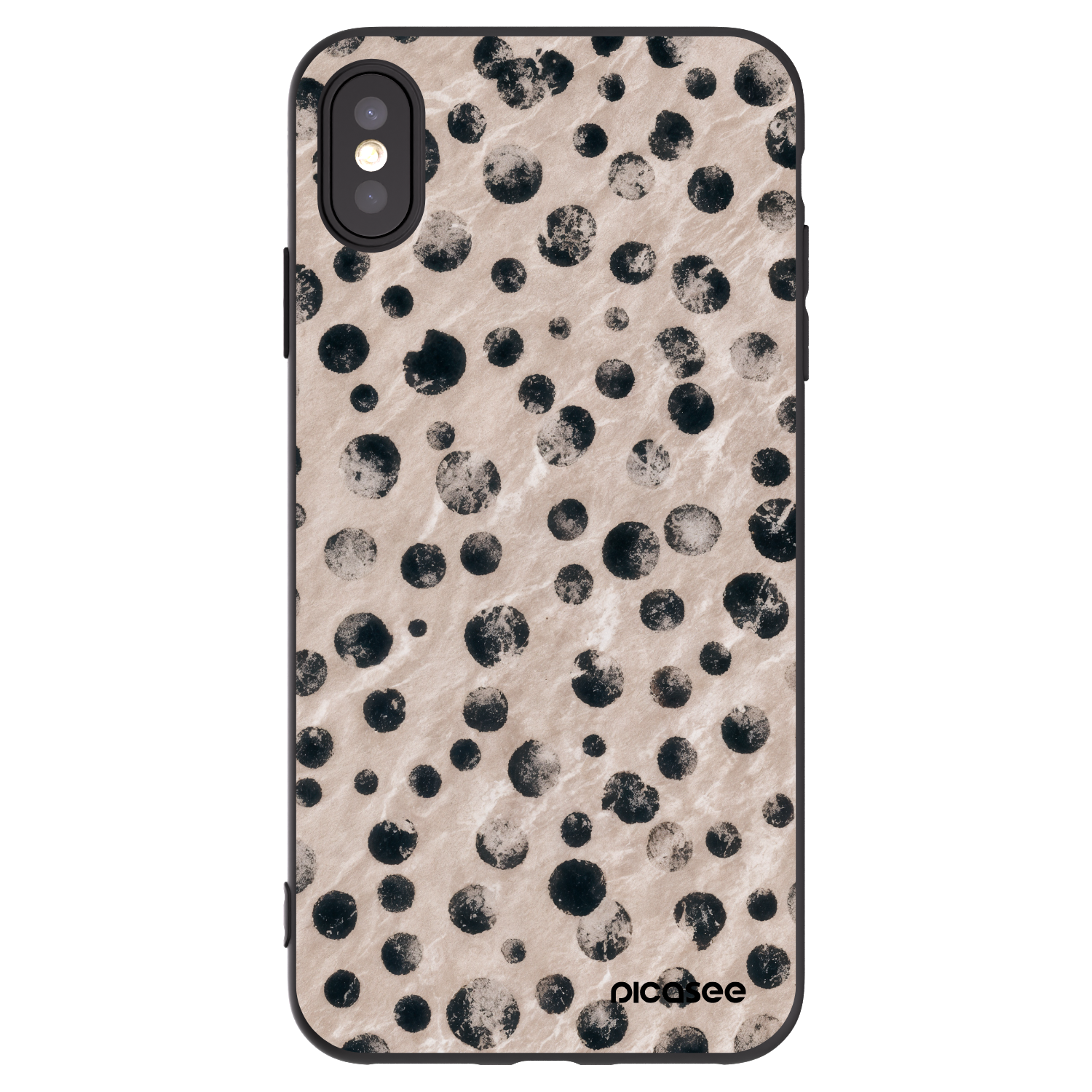 Picasee crna silikonska maskica za Apple iPhone XS Max - Inked