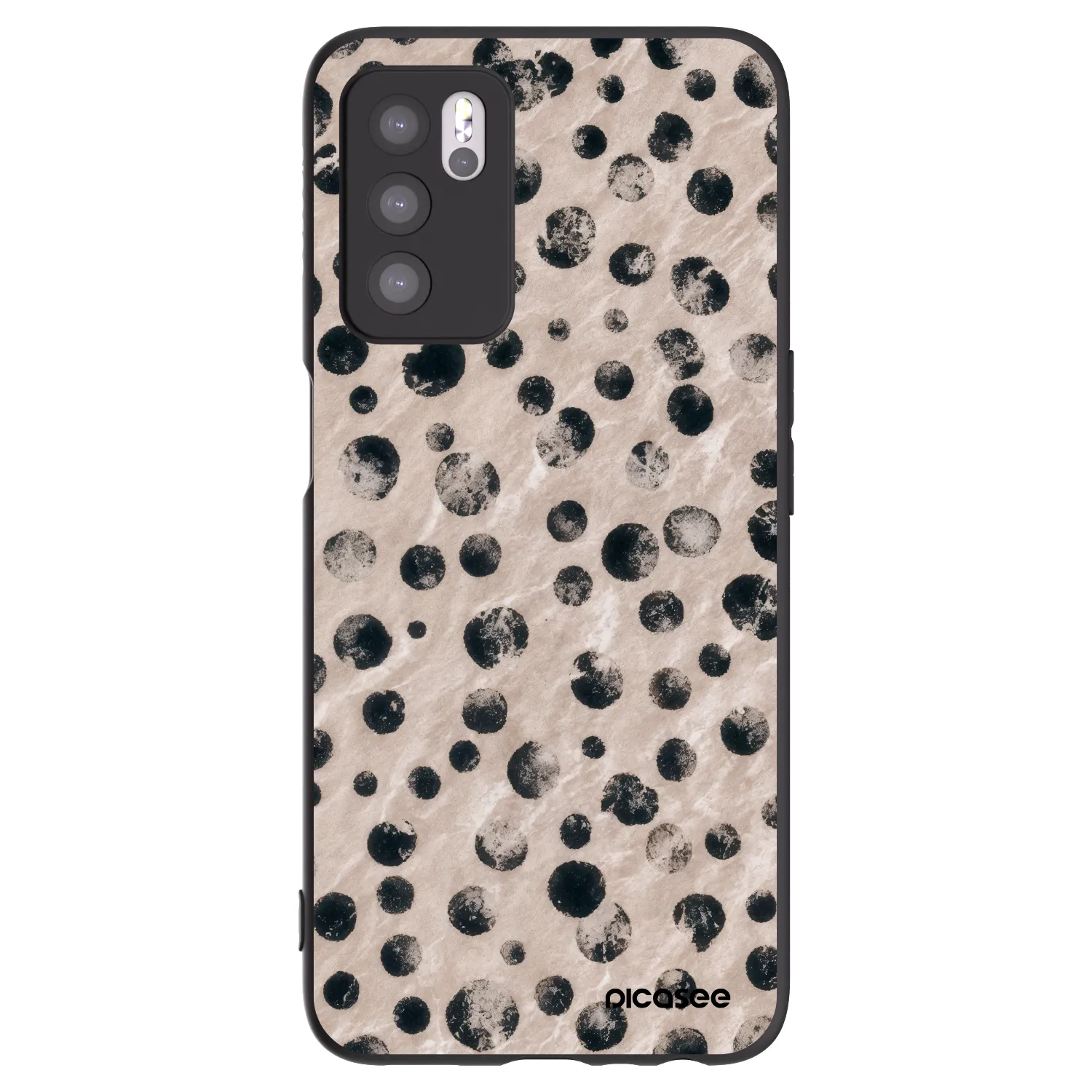 Picasee crna silikonska maskica za OPPO A16s - Inked