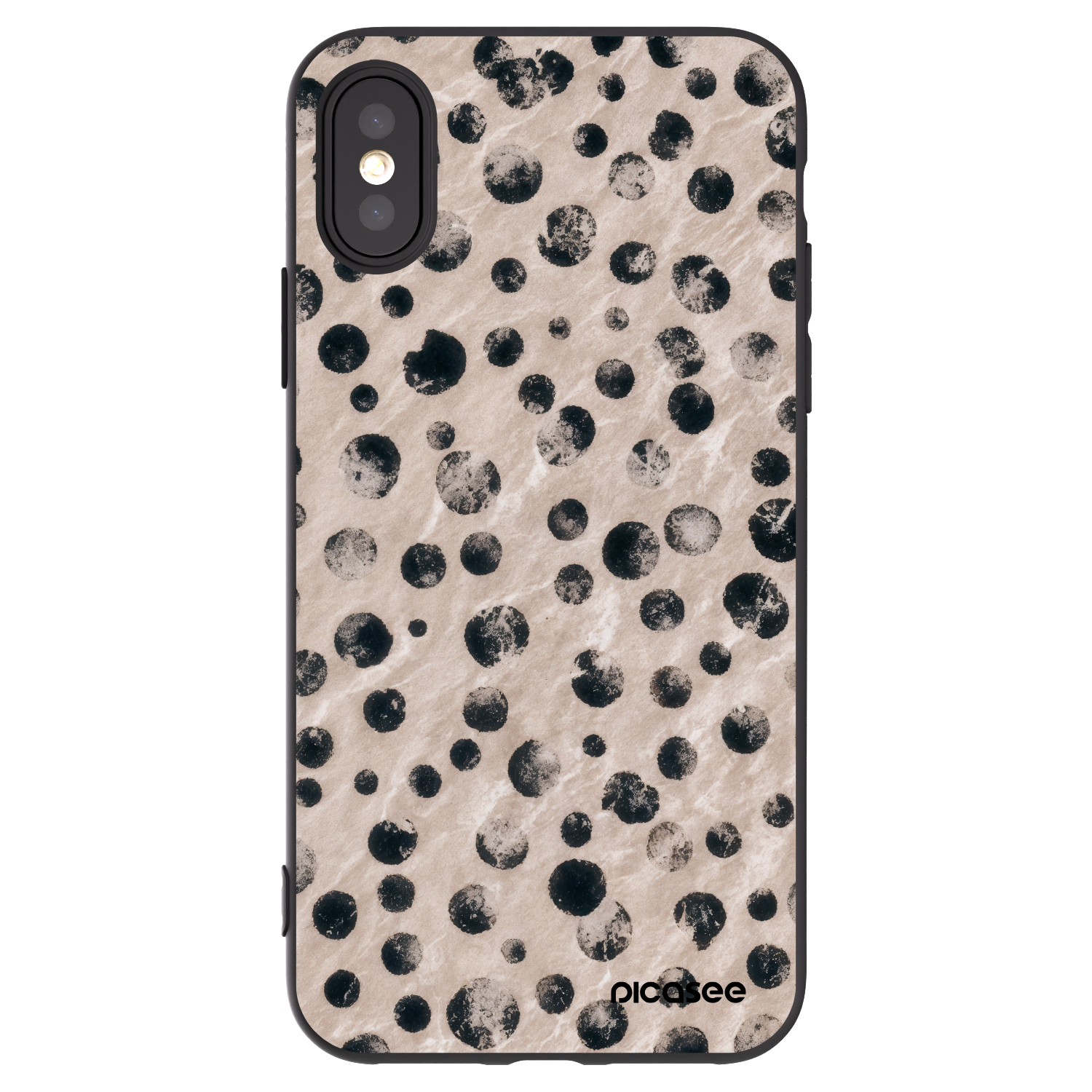 Picasee crna silikonska maskica za Apple iPhone X/XS - Inked