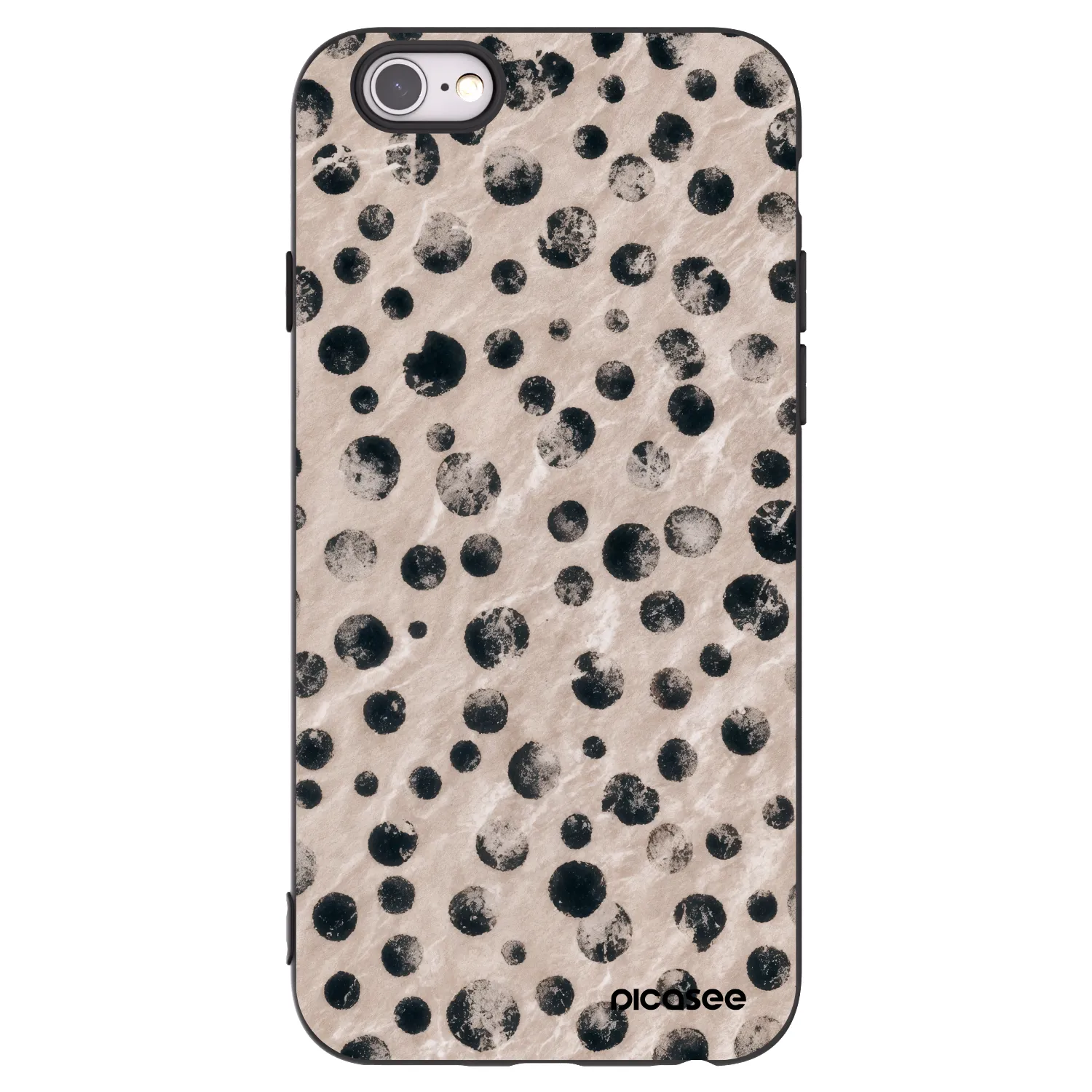 Picasee crna silikonska maskica za Apple iPhone 6/6S - Inked