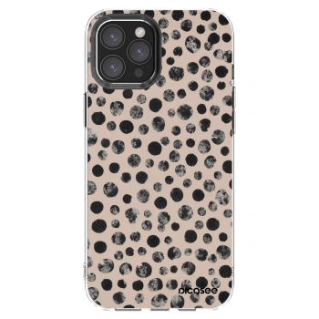 Picasee silikonska prozirna maskica za Apple iPhone 12 Pro Max - Dots