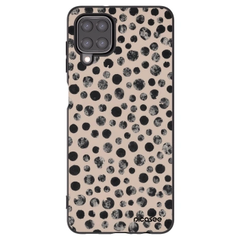 Picasee crna silikonska maskica za Samsung Galaxy A12 A125F - Dots