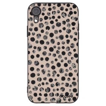 Picasee crna silikonska maskica za Apple iPhone XR - Dots