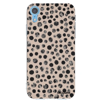 Picasee silikonska prozirna maskica za Apple iPhone XR - Dots