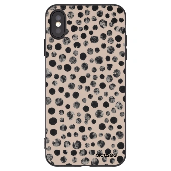 Picasee crna silikonska maskica za Apple iPhone XS Max - Dots