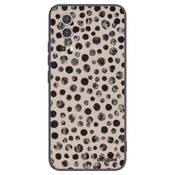 Picasee crna silikonska maskica za Vivo Y72 5G - Dots