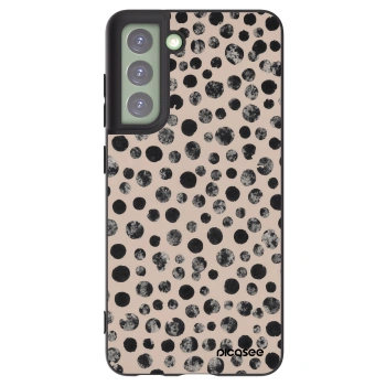 Picasee crna silikonska maskica za Samsung Galaxy S21 FE 5G - Dots